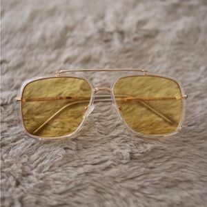 MAFEEDSS Sunglasses Aviator Yellow